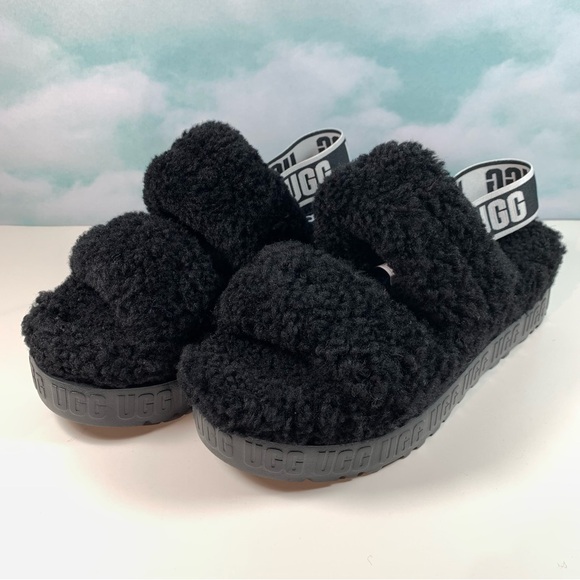 UGG Oh Fluffita Black Slide NWOB - Picture 1 of 5
